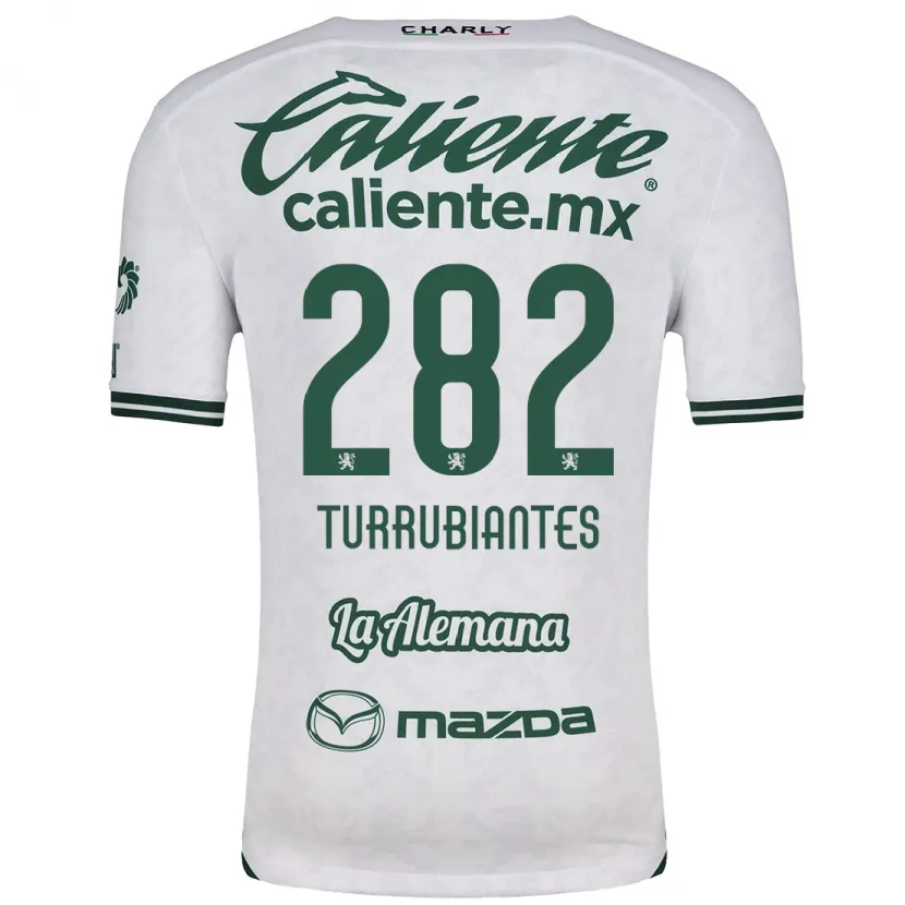 Danxen Män Abdon Turrubiantes #282 Vit Grön Bortatröja Matchtröjor 2024/25 Tröjor T-Tröja
