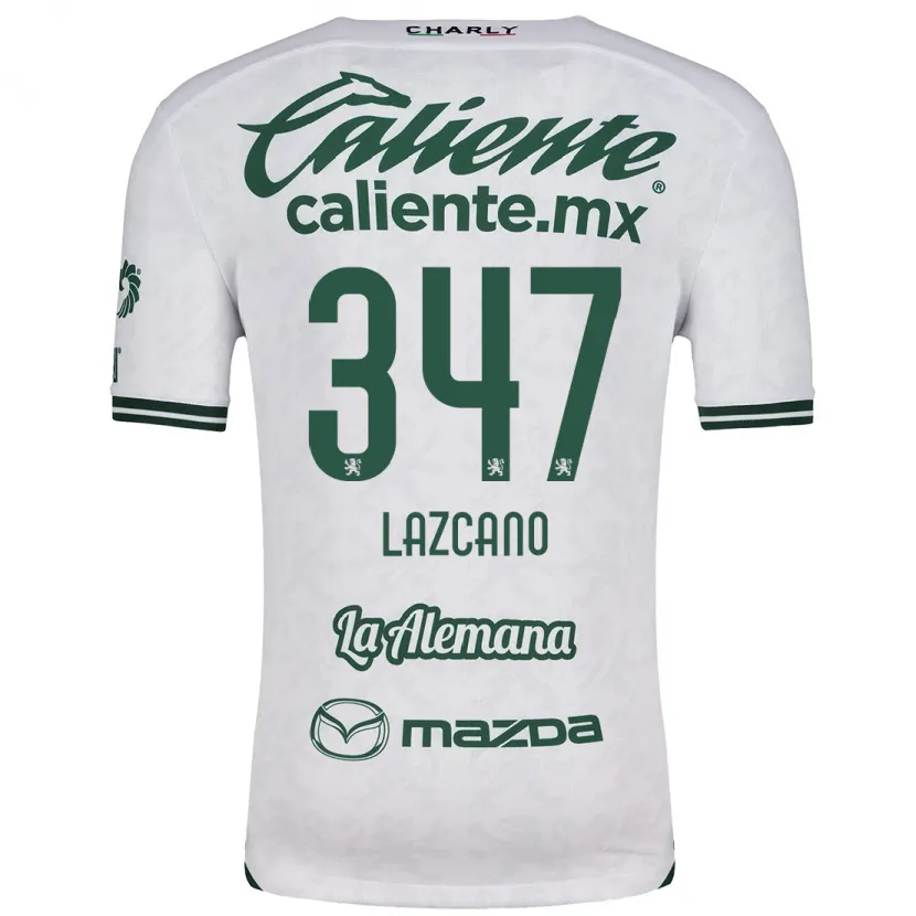 Danxen Män Evan Lazcano #347 Vit Grön Bortatröja Matchtröjor 2024/25 Tröjor T-Tröja