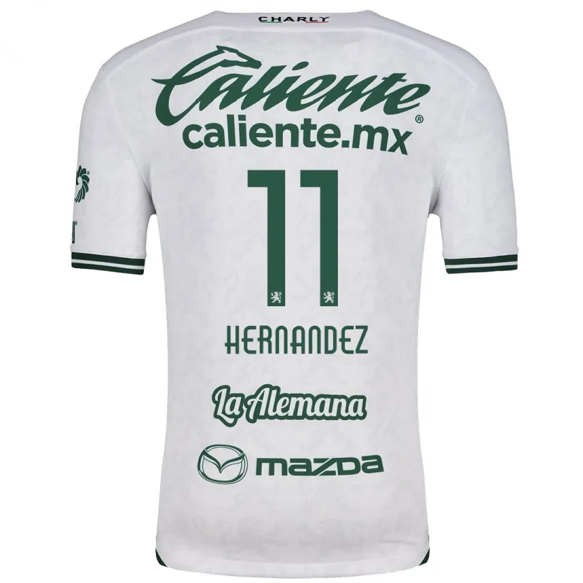 Danxen Män Elías Hernández #11 Vit Grön Bortatröja Matchtröjor 2024/25 Tröjor T-Tröja