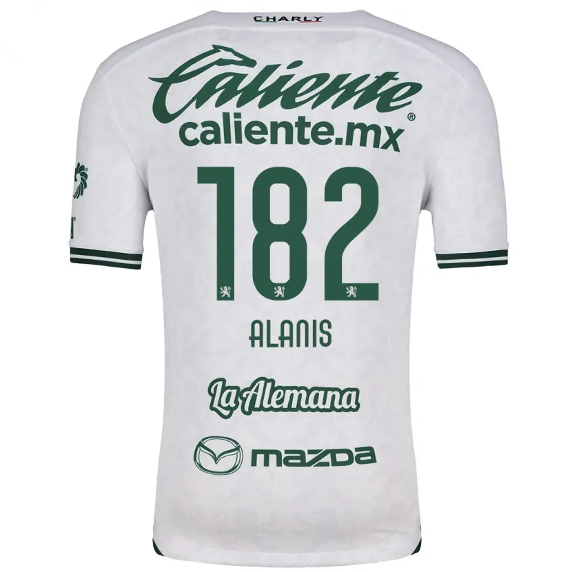 Danxen Män Alejandro Alanís #182 Vit Grön Bortatröja Matchtröjor 2024/25 Tröjor T-Tröja