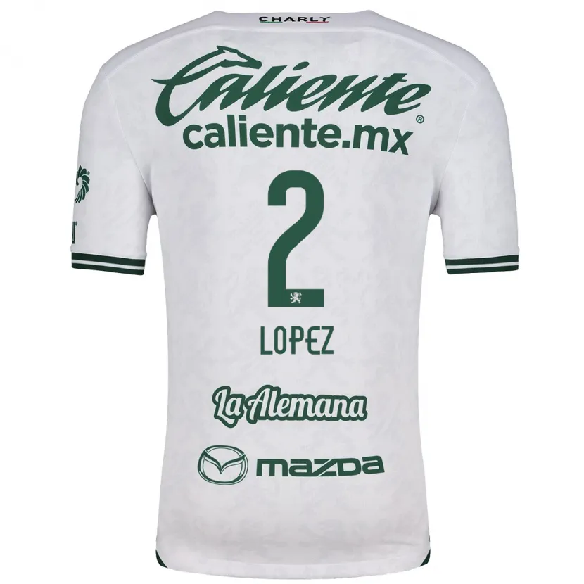 Danxen Män Vanessa López #2 Vit Grön Bortatröja Matchtröjor 2024/25 Tröjor T-Tröja