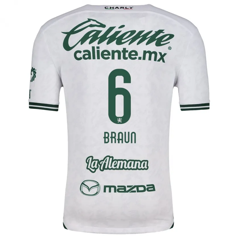 Danxen Män Sophia Braun #6 Vit Grön Bortatröja Matchtröjor 2024/25 Tröjor T-Tröja