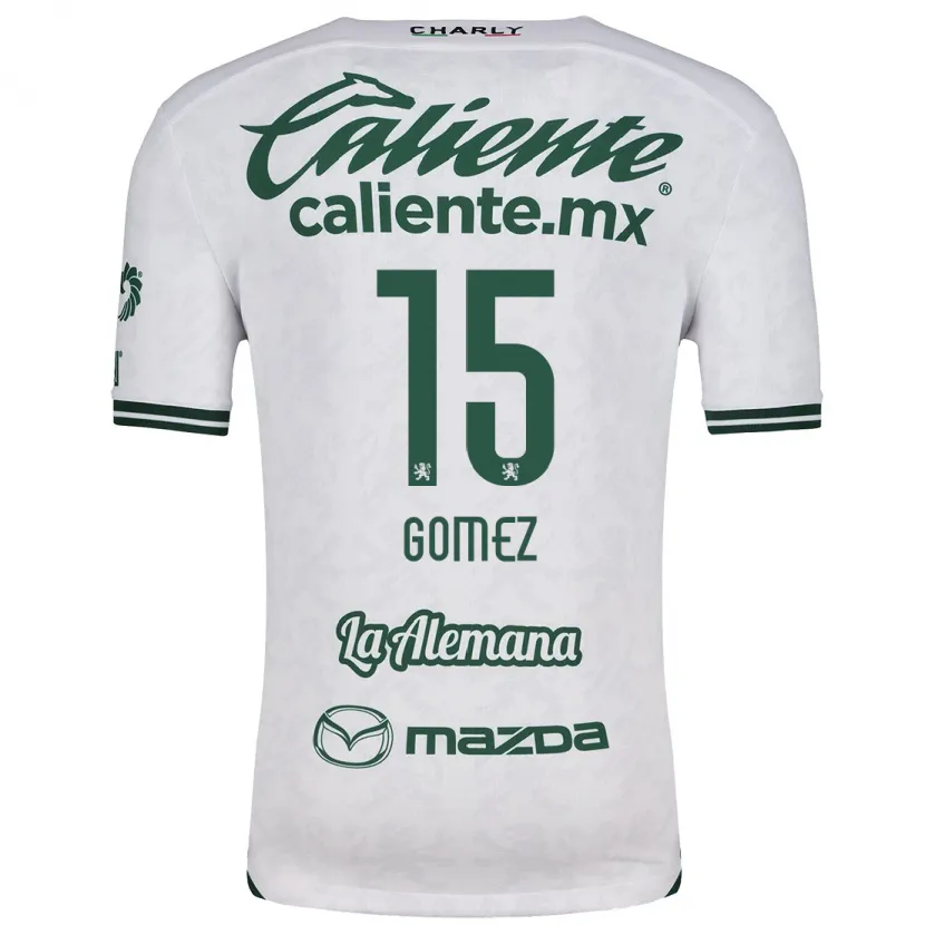 Danxen Män Paulina Gómez #15 Vit Grön Bortatröja Matchtröjor 2024/25 Tröjor T-Tröja