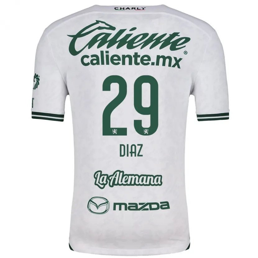 Danxen Män Kenia Díaz #29 Vit Grön Bortatröja Matchtröjor 2024/25 Tröjor T-Tröja