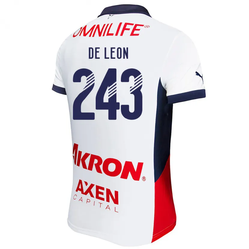 Danxen Män Jared De León #243 Vit Röd Blå Bortatröja Matchtröjor 2024/25 Tröjor T-Tröja