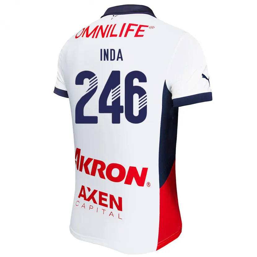 Danxen Män Samir Inda #246 Vit Röd Blå Bortatröja Matchtröjor 2024/25 Tröjor T-Tröja
