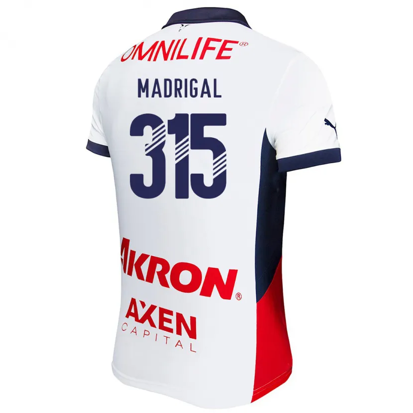 Danxen Män David Madrigal #315 Vit Röd Blå Bortatröja Matchtröjor 2024/25 Tröjor T-Tröja