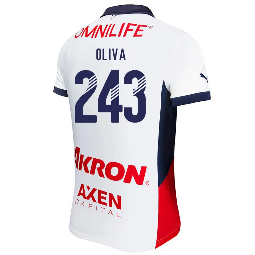 Danxen Män Diego Oliva #243 Vit Röd Blå Bortatröja Matchtröjor 2024/25 Tröjor T-Tröja
