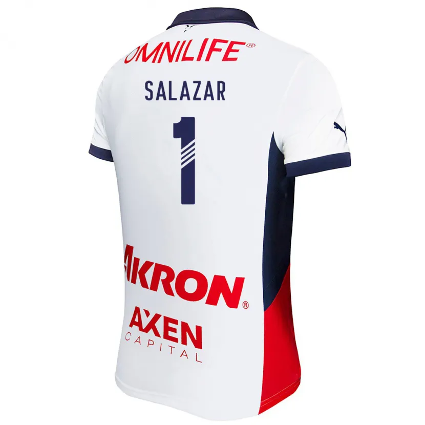 Danxen Män Viridiana Salazar #1 Vit Röd Blå Bortatröja Matchtröjor 2024/25 Tröjor T-Tröja