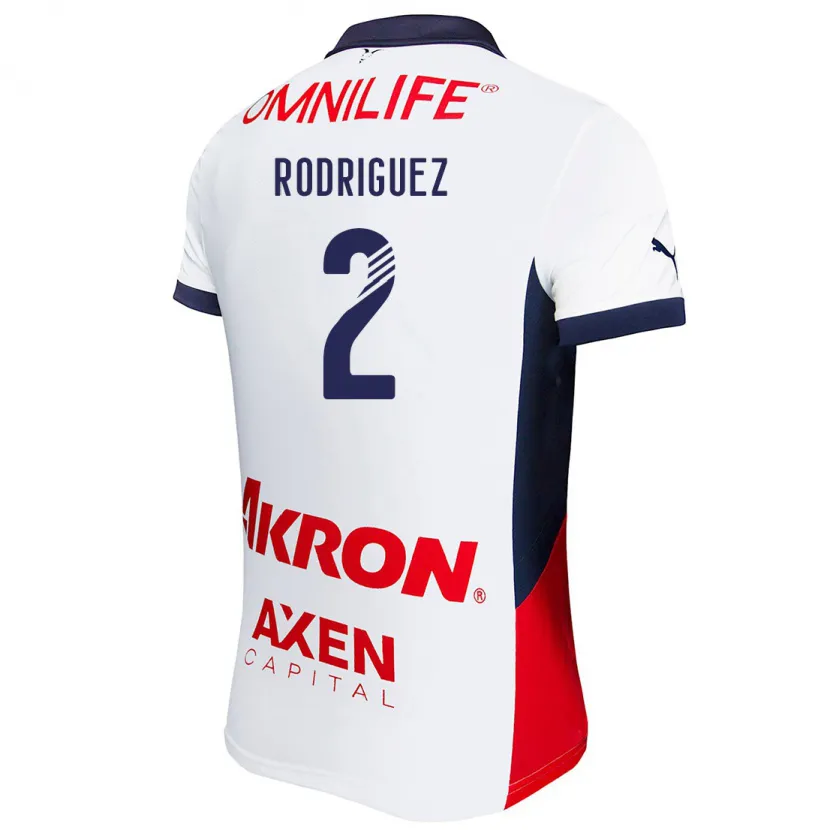Danxen Män Jaqueline Rodríguez #2 Vit Röd Blå Bortatröja Matchtröjor 2024/25 Tröjor T-Tröja
