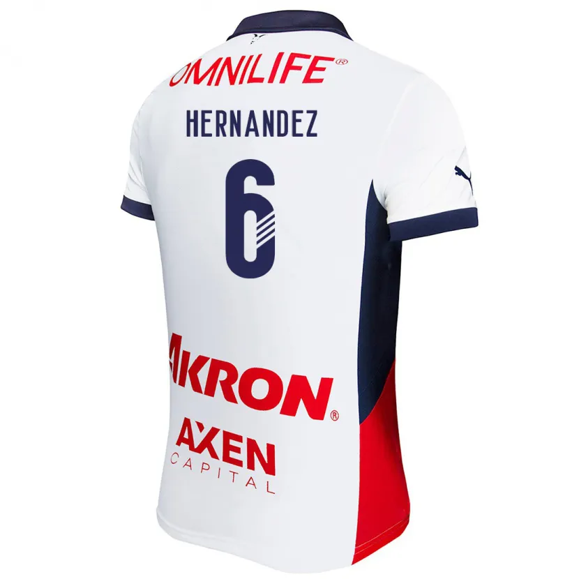 Danxen Män Ana Camila Hernández #6 Vit Röd Blå Bortatröja Matchtröjor 2024/25 Tröjor T-Tröja