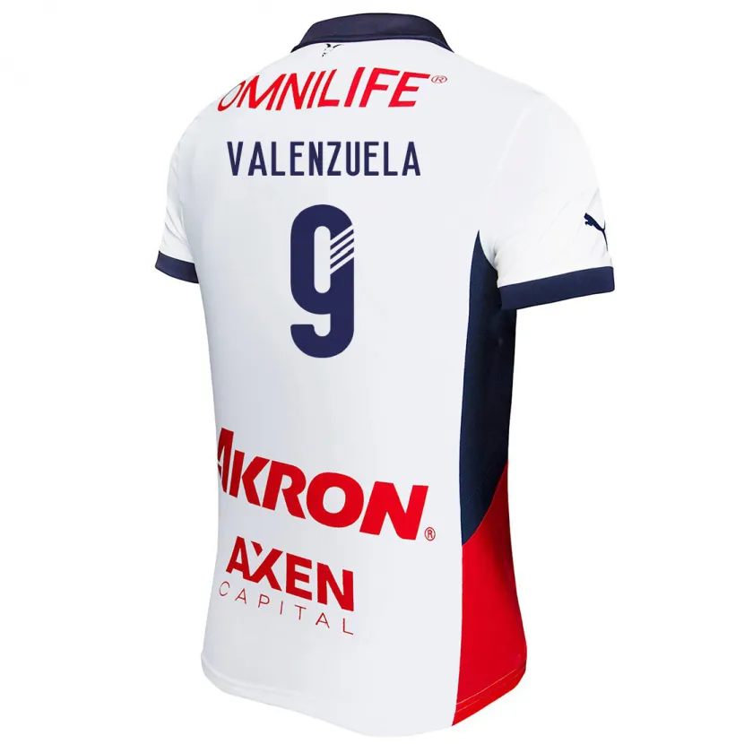 Danxen Män Gabriela Valenzuela #9 Vit Röd Blå Bortatröja Matchtröjor 2024/25 Tröjor T-Tröja