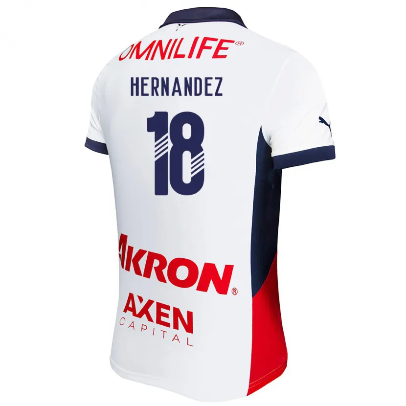Danxen Män Montserrat Hernández #18 Vit Röd Blå Bortatröja Matchtröjor 2024/25 Tröjor T-Tröja