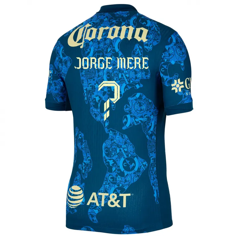 Danxen Män Jorge Meré #0 Blå Gul Bortatröja Matchtröjor 2024/25 Tröjor T-Tröja