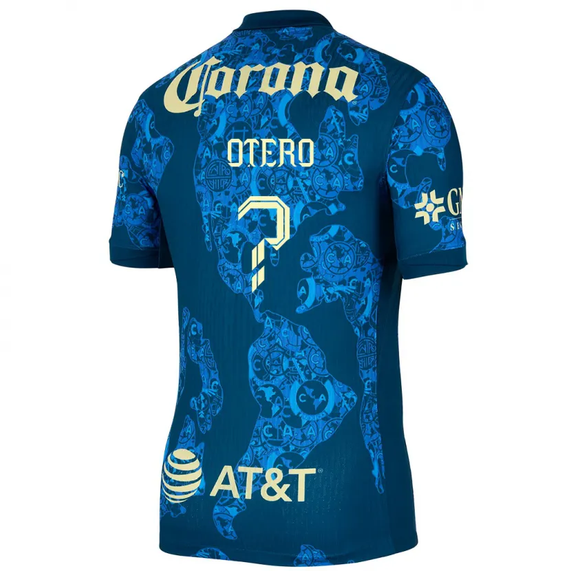Danxen Män Juan Otero #0 Blå Gul Bortatröja Matchtröjor 2024/25 Tröjor T-Tröja
