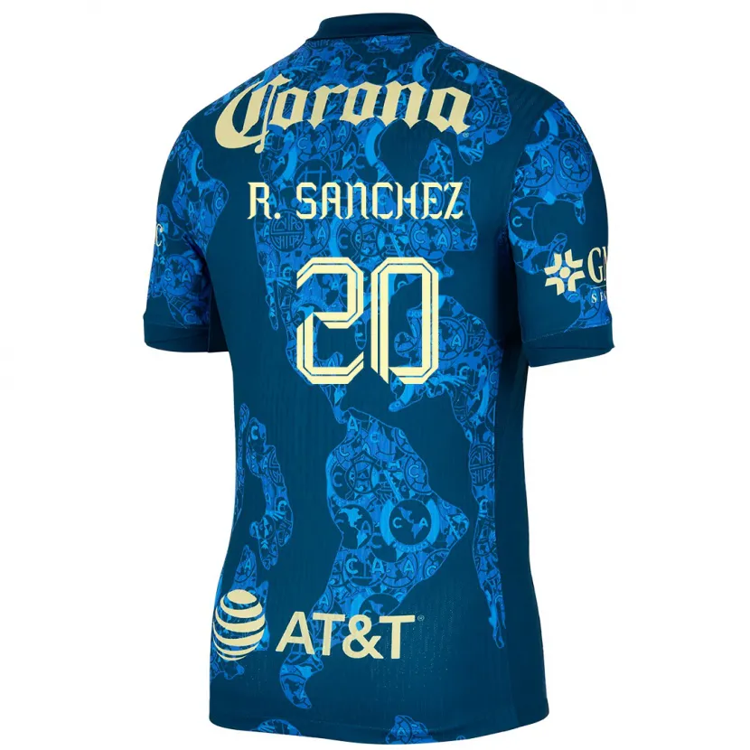 Danxen Män Richard Sánchez #20 Blå Gul Bortatröja Matchtröjor 2024/25 Tröjor T-Tröja
