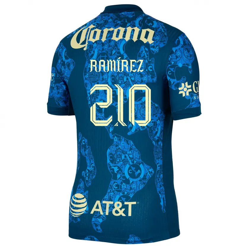 Danxen Män Miguel Ramírez #210 Blå Gul Bortatröja Matchtröjor 2024/25 Tröjor T-Tröja