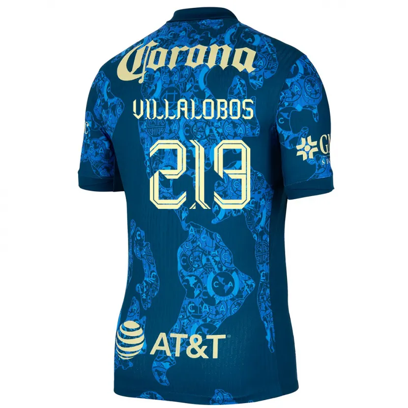 Danxen Män Patricio Villalobos #219 Blå Gul Bortatröja Matchtröjor 2024/25 Tröjor T-Tröja