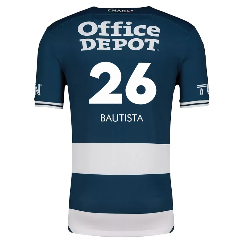 Danxen Kvinnor Alán Bautista #26 Blå Vit Hemmatröja Matchtröjor 2024/25 Tröjor T-Tröja