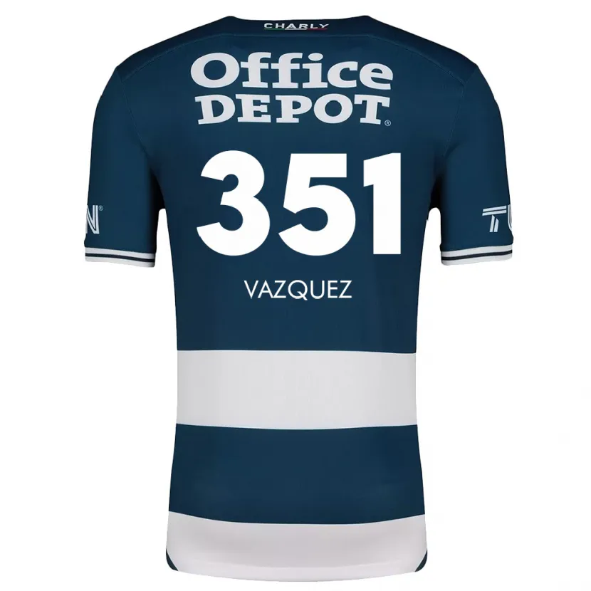 Danxen Kvinnor Maximo Vázquez #351 Blå Vit Hemmatröja Matchtröjor 2024/25 Tröjor T-Tröja