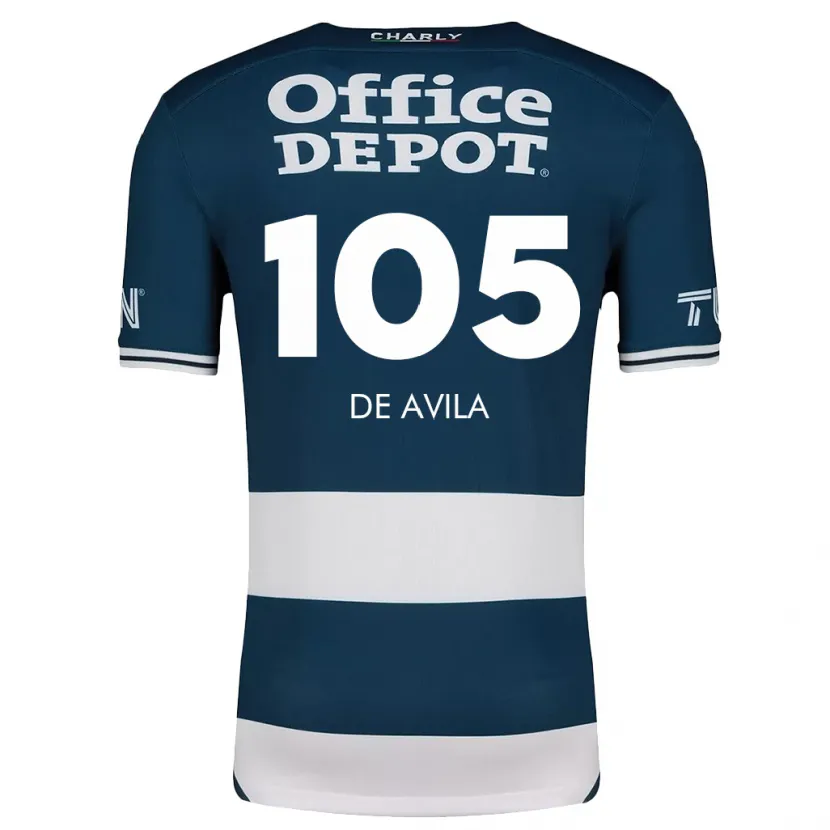 Danxen Kvinnor José De Ávila #105 Blå Vit Hemmatröja Matchtröjor 2024/25 Tröjor T-Tröja