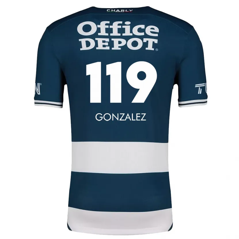 Danxen Kvinnor Juan González #119 Blå Vit Hemmatröja Matchtröjor 2024/25 Tröjor T-Tröja