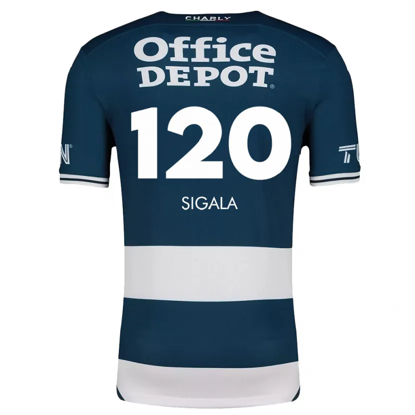 Danxen Kvinnor Juan Sigala #120 Blå Vit Hemmatröja Matchtröjor 2024/25 Tröjor T-Tröja