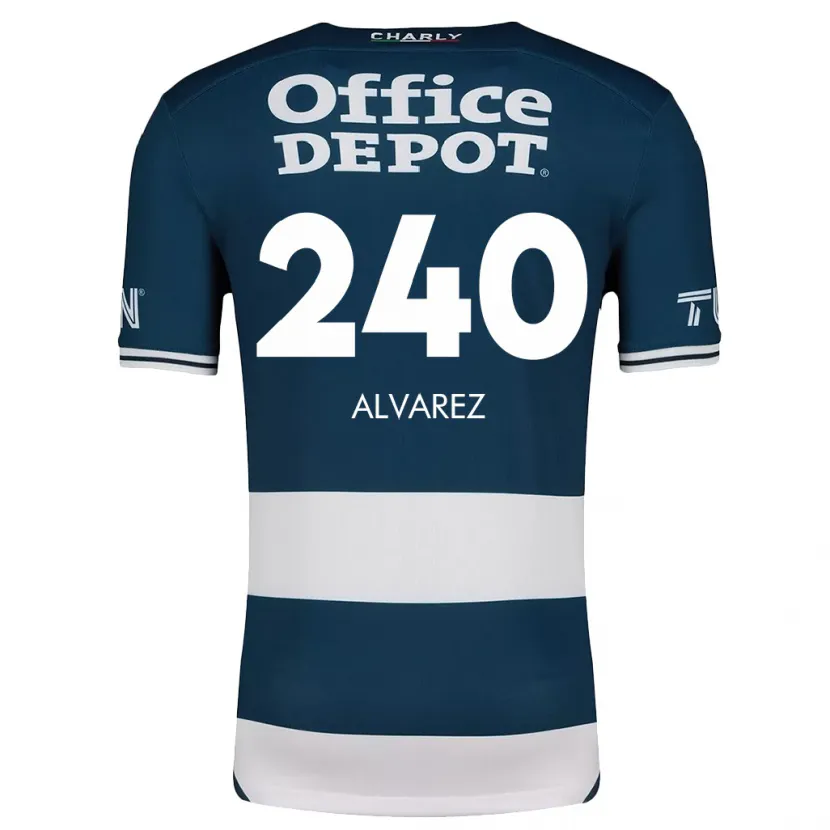 Danxen Kvinnor Gael Álvarez #240 Blå Vit Hemmatröja Matchtröjor 2024/25 Tröjor T-Tröja