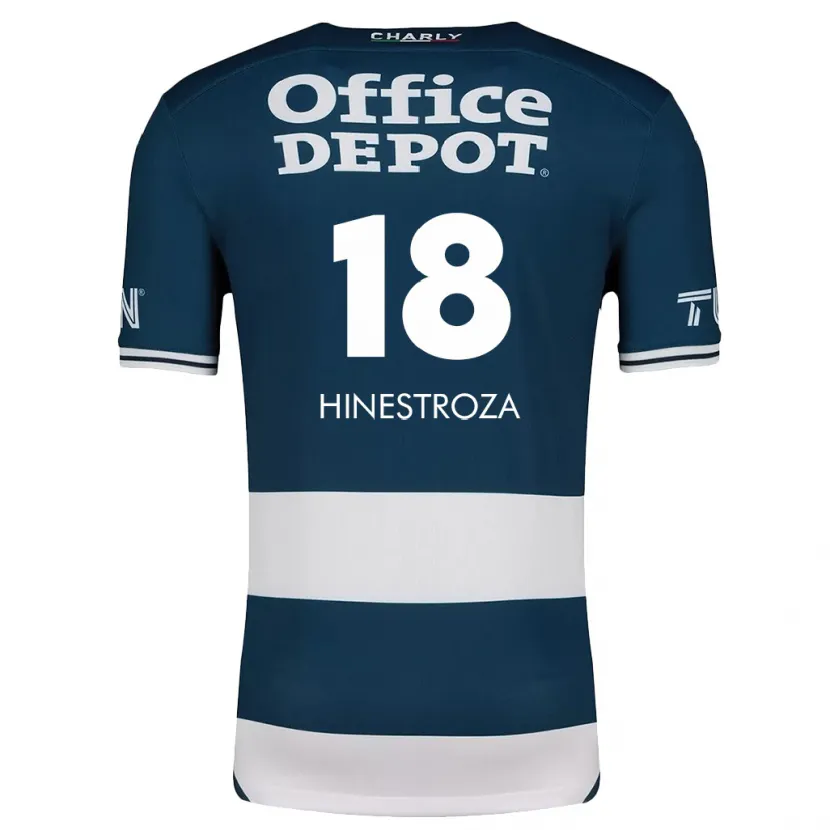 Danxen Kvinnor Marino Hinestroza #18 Blå Vit Hemmatröja Matchtröjor 2024/25 Tröjor T-Tröja