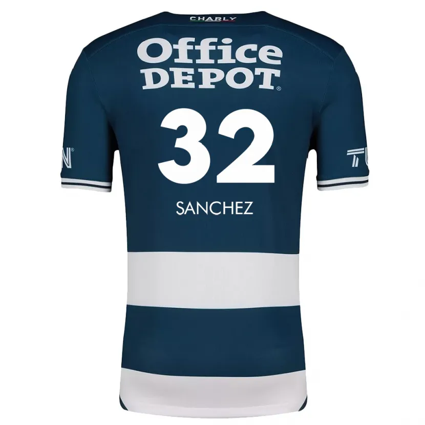 Danxen Kvinnor Luis Sánchez #32 Blå Vit Hemmatröja Matchtröjor 2024/25 Tröjor T-Tröja