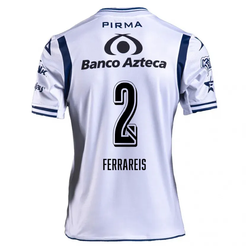 Danxen Kvinnor Gustavo Ferrareis #2 Vit Marinblå Hemmatröja Matchtröjor 2024/25 Tröjor T-Tröja