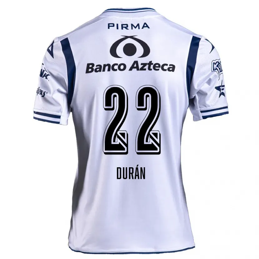 Danxen Kvinnor Rafael Durán #22 Vit Marinblå Hemmatröja Matchtröjor 2024/25 Tröjor T-Tröja