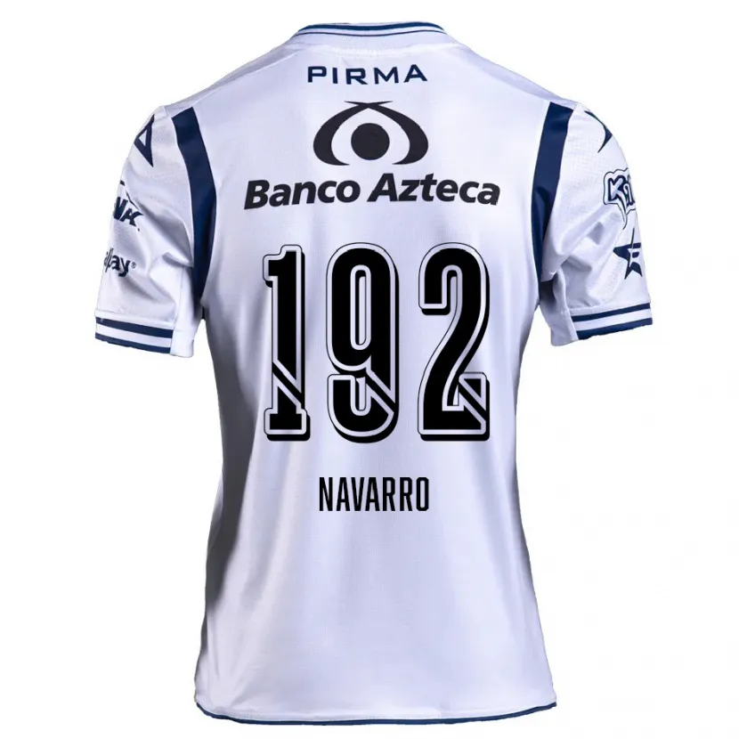 Danxen Kvinnor Eduardo Navarro #192 Vit Marinblå Hemmatröja Matchtröjor 2024/25 Tröjor T-Tröja