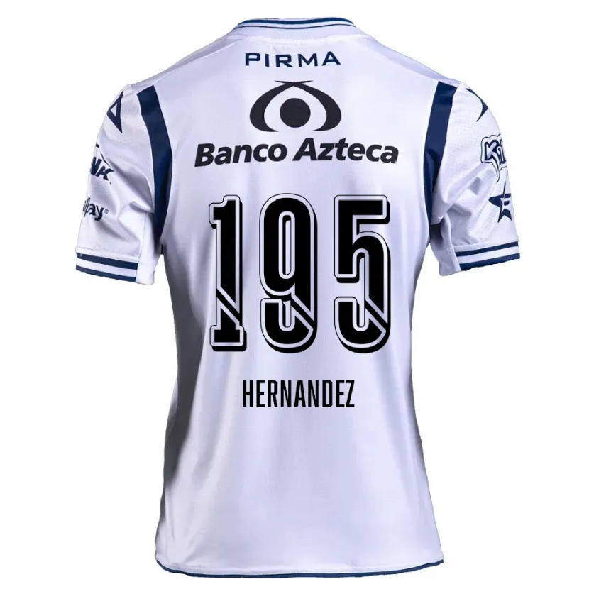 Danxen Kvinnor Daniel Hernández #195 Vit Marinblå Hemmatröja Matchtröjor 2024/25 Tröjor T-Tröja