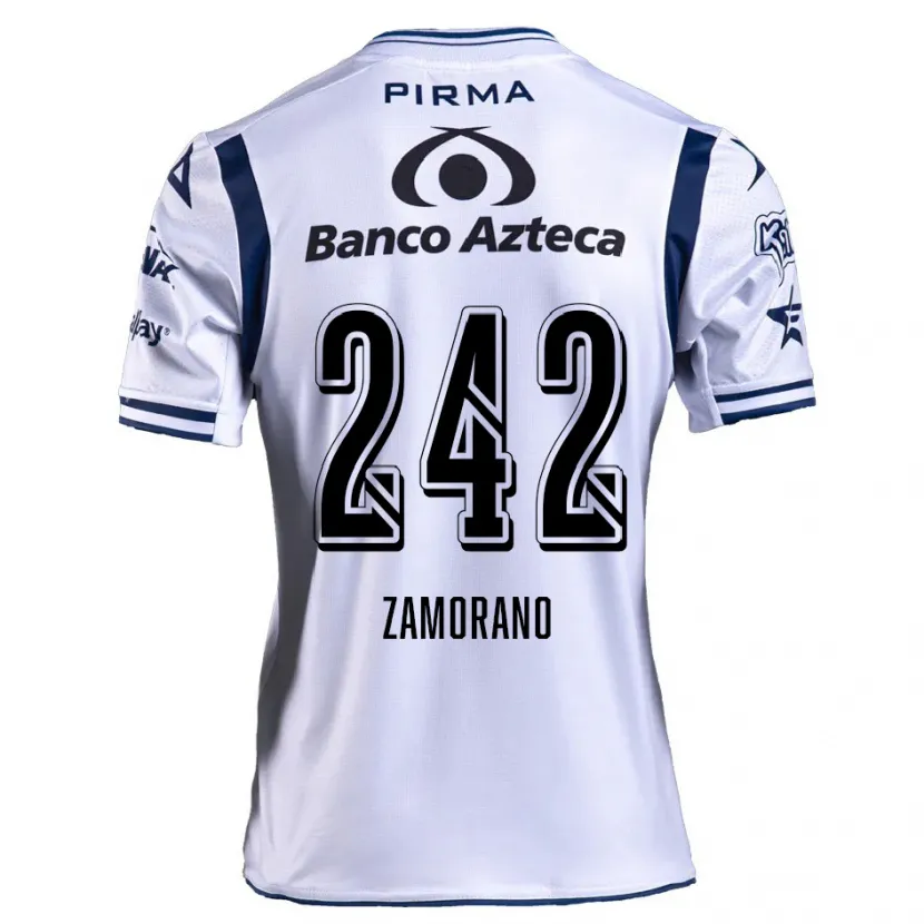 Danxen Kvinnor Leonardo Zamorano #242 Vit Marinblå Hemmatröja Matchtröjor 2024/25 Tröjor T-Tröja