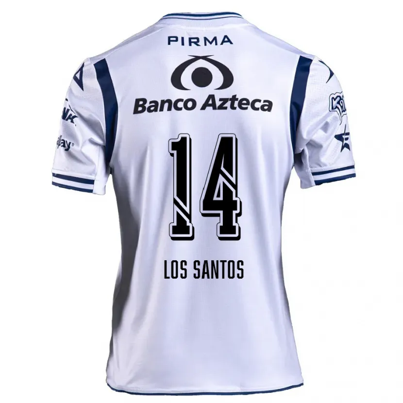 Danxen Kvinnor Lucas De Los Santos #14 Vit Marinblå Hemmatröja Matchtröjor 2024/25 Tröjor T-Tröja