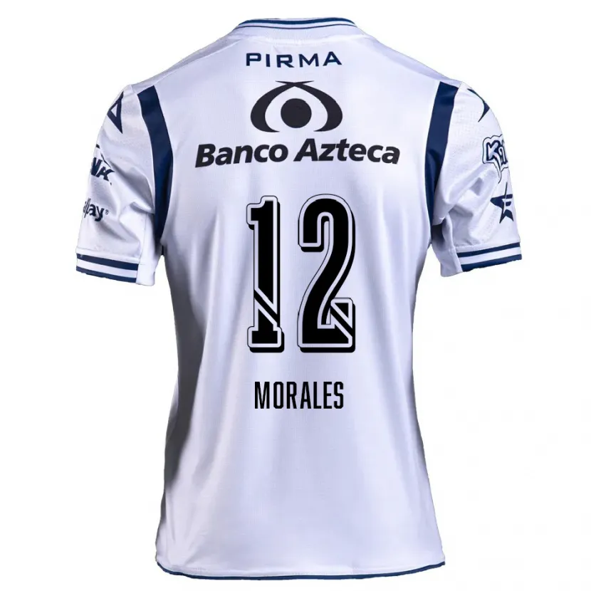 Danxen Kvinnor Karla Morales #12 Vit Marinblå Hemmatröja Matchtröjor 2024/25 Tröjor T-Tröja