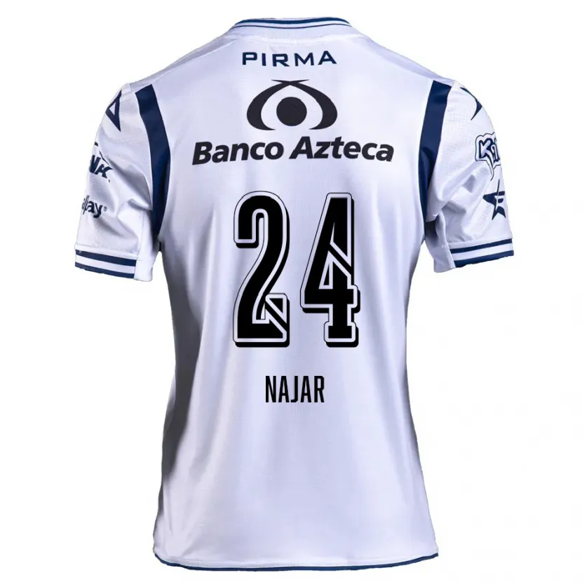 Danxen Kvinnor Ivonne Najar #24 Vit Marinblå Hemmatröja Matchtröjor 2024/25 Tröjor T-Tröja