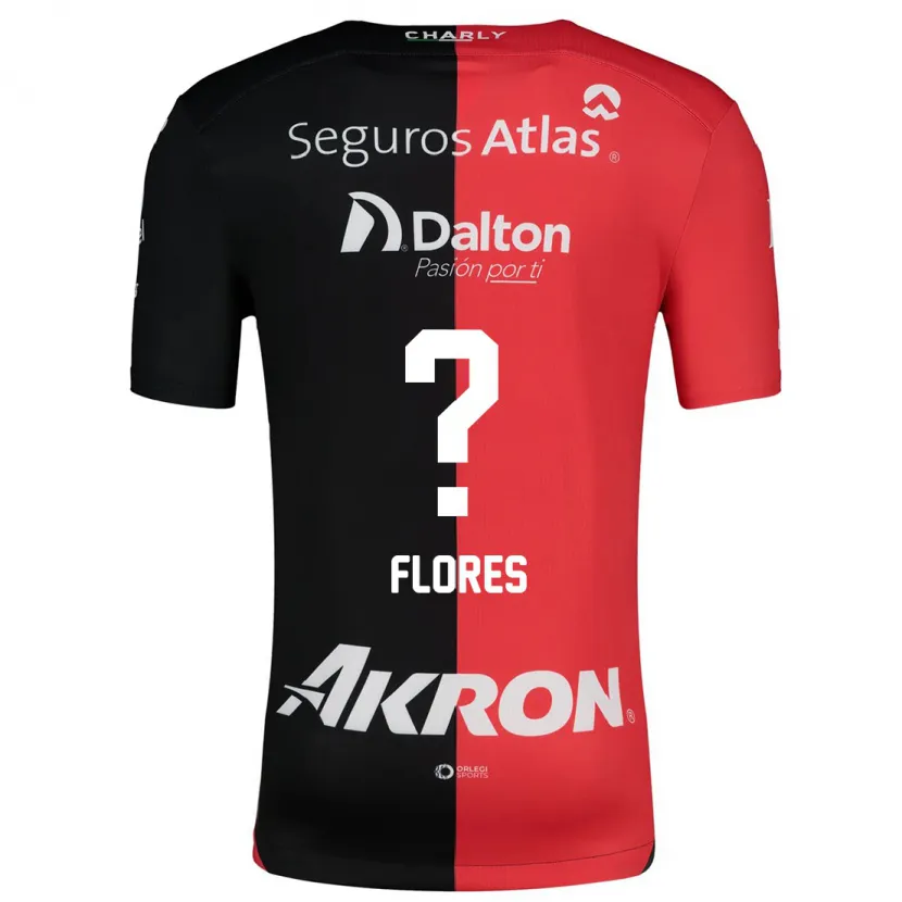 Danxen Kvinnor Luis Flores #0 Röd Svart Hemmatröja Matchtröjor 2024/25 Tröjor T-Tröja