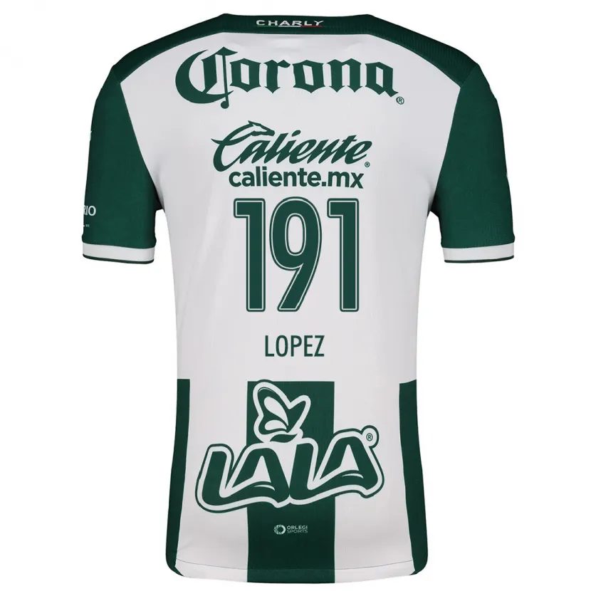 Danxen Kvinnor Carlos López #191 Grön Vit Hemmatröja Matchtröjor 2024/25 Tröjor T-Tröja