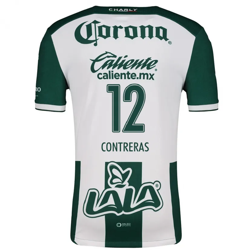 Danxen Kvinnor Karol Contreras #12 Grön Vit Hemmatröja Matchtröjor 2024/25 Tröjor T-Tröja