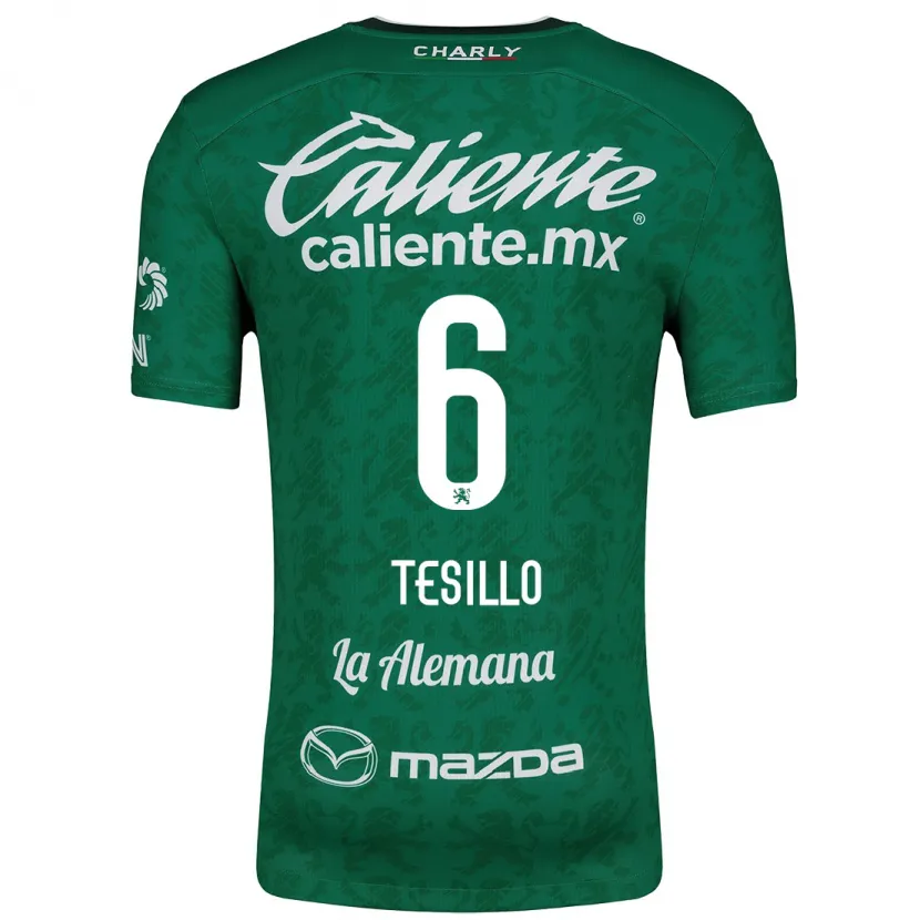 Danxen Kvinnor William Tesillo #6 Grön Vit Hemmatröja Matchtröjor 2024/25 Tröjor T-Tröja