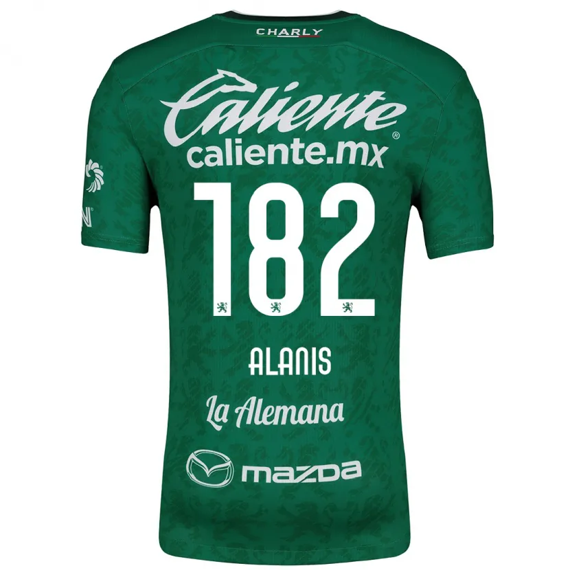 Danxen Kvinnor Alejandro Alanís #182 Grön Vit Hemmatröja Matchtröjor 2024/25 Tröjor T-Tröja