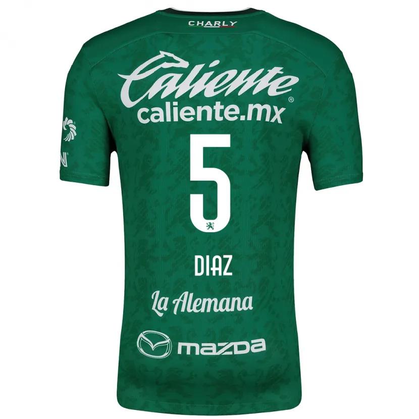 Danxen Kvinnor Brenda Díaz #5 Grön Vit Hemmatröja Matchtröjor 2024/25 Tröjor T-Tröja
