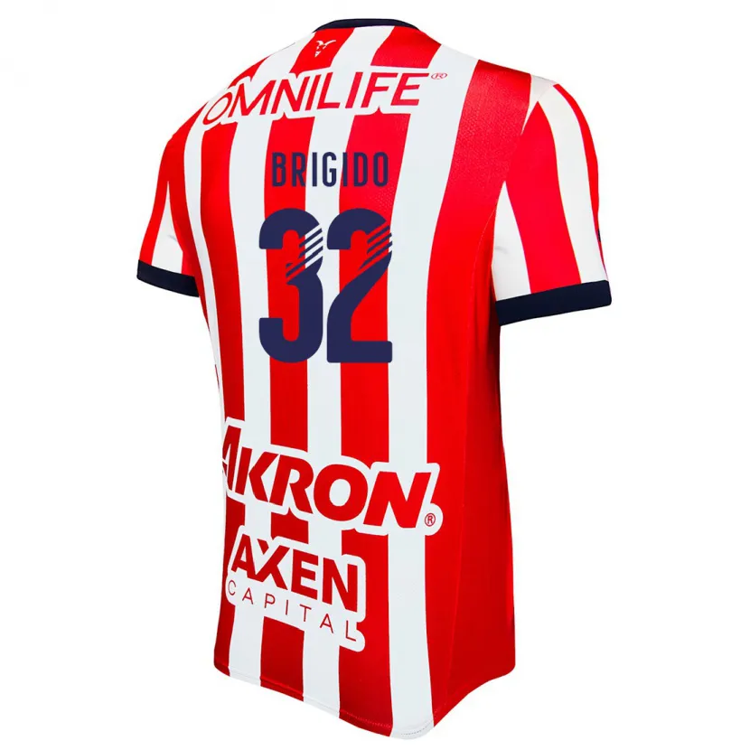 Danxen Kvinnor Jesús Brígido #32 Röd Vit Blå Hemmatröja Matchtröjor 2024/25 Tröjor T-Tröja