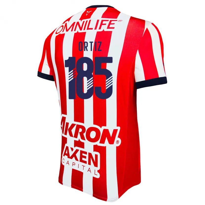 Danxen Kvinnor Gibrán Ortiz #185 Röd Vit Blå Hemmatröja Matchtröjor 2024/25 Tröjor T-Tröja