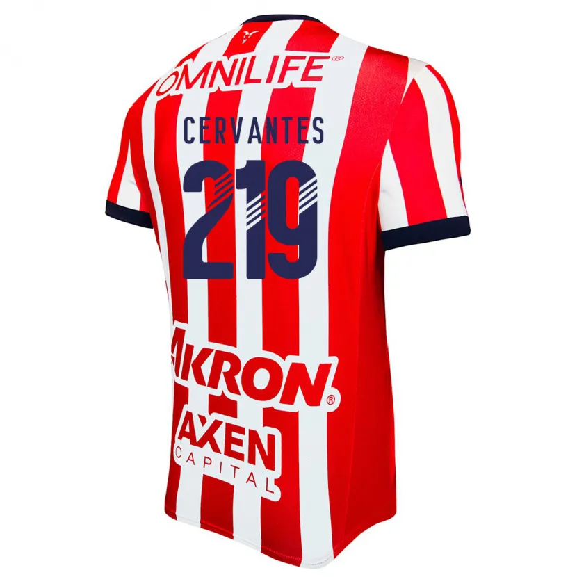 Danxen Kvinnor Daniel Cervantes #219 Röd Vit Blå Hemmatröja Matchtröjor 2024/25 Tröjor T-Tröja