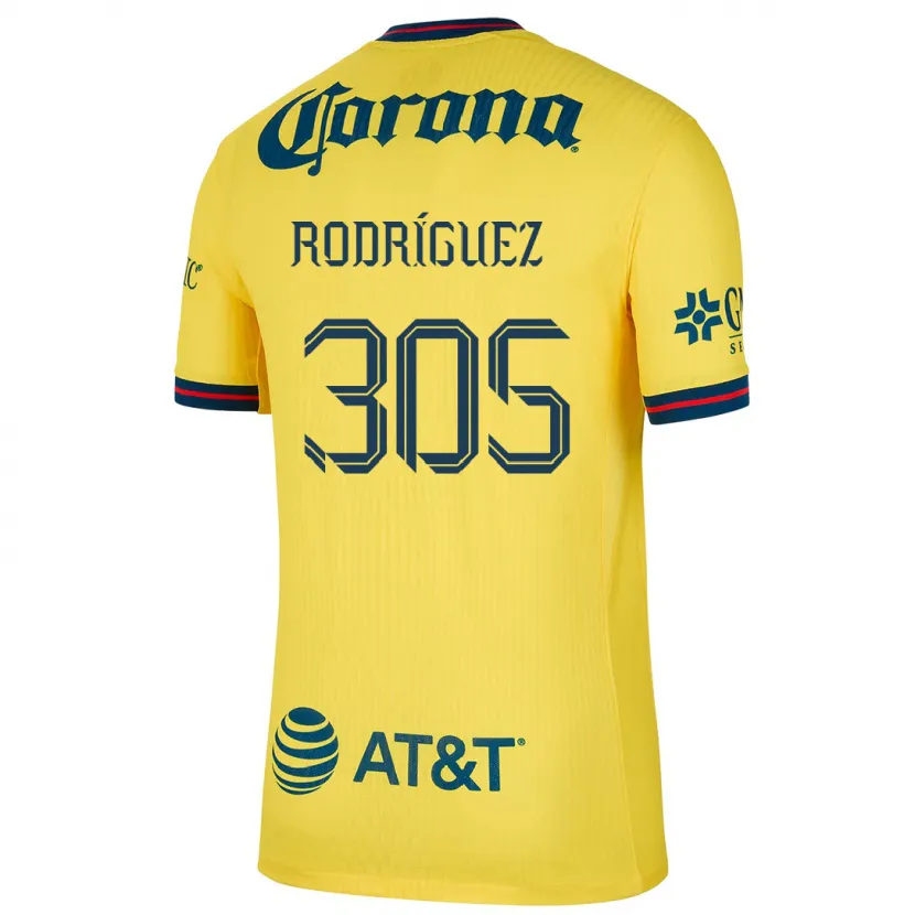 Danxen Kvinnor Bryan Rodríguez #305 Gul Blå Hemmatröja Matchtröjor 2024/25 Tröjor T-Tröja