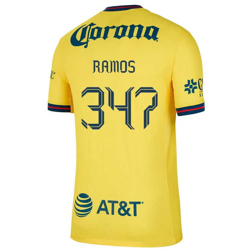 Danxen Kvinnor Luis Ramos #347 Gul Blå Hemmatröja Matchtröjor 2024/25 Tröjor T-Tröja