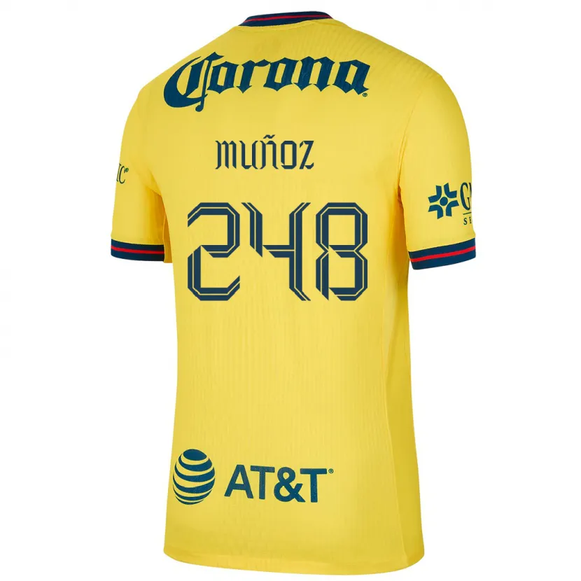 Danxen Kvinnor Diego Muñoz #248 Gul Blå Hemmatröja Matchtröjor 2024/25 Tröjor T-Tröja